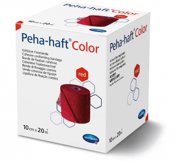 Бинт когезивный фиксирующий Пеха-Хафт (Peha-haft) Color красний 10 см х 20 м Hartmann