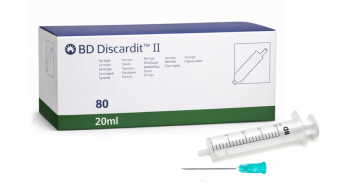 Шприц Discardit II 20 мл с иглой 21G 0,8х40 Becton Dickinson 80шт/уп