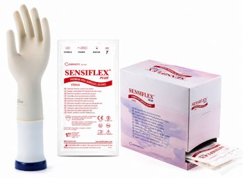 Перчатки  хирургические стерильные латексные неприпудренные Sensiflex plus