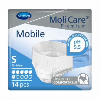 Трусы поглощающие для взрослых, страдающих недержанием MoliCare® Premium Mobile 6 капель S 14шт/пак Hartmann