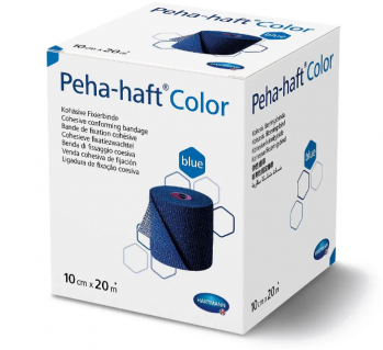 Бинт когезивный фиксирующий Пеха-Хафт (Peha-haft) Color синий 10 см х 20 м Hartmann