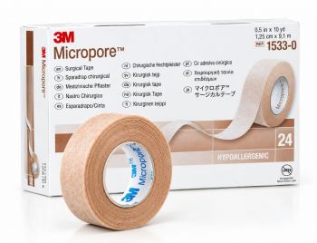 Пластырь хирургический Микропор (Micropore) 1.25см х 9.1м  №24 телесный 3М