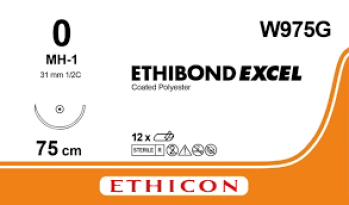 Этибонд Эксель (Ethibond Excel) 0, длина 75см, кол. игла 31мм W975