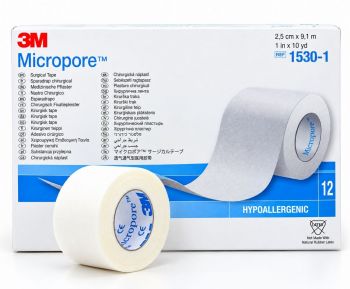 Пластырь хирургический Микропор (Micropore) 2.5см х 9.1м №12 белый 3М