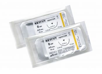 Кетгут М1,0 (простой)  USP 6,0 75 см Олімп