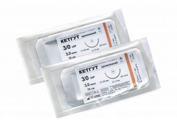 Кетгут хром М4,0 (простой)  USP 0 75 см Олімп