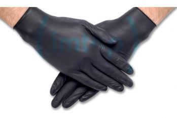 Перчатки нитриловые не опудренные черные Имидж 5,0 гр