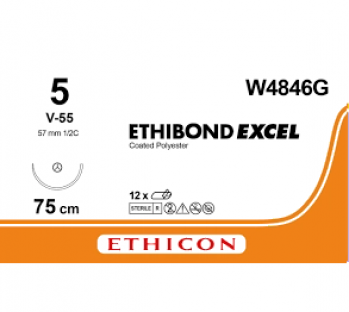 Этибонд Эксель (Ethibond Excel) 5, 4шт. по 75см, кол-реж. игла 55мм W4846