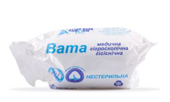 Вата медицинская гигиеническая нестирильная 100г (зиг-заг) Кампус Коттон Клаб