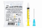 Шприц  2 мл.  Luer Lock 3-х комп. 23G (0,6x30 мм) 150 шт/уп ALEXPHARM